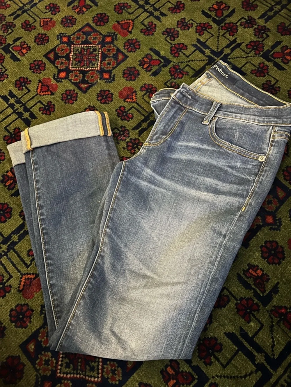 DRIFTWOOD Audrey Women’s Faded Blue Skinny Jeans Cuffed, Size 26 - Picture 1 of 5